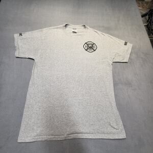 Akron Tactical Medic Shirt Mens L Gray Short Sleeve Crew Neck Graphic